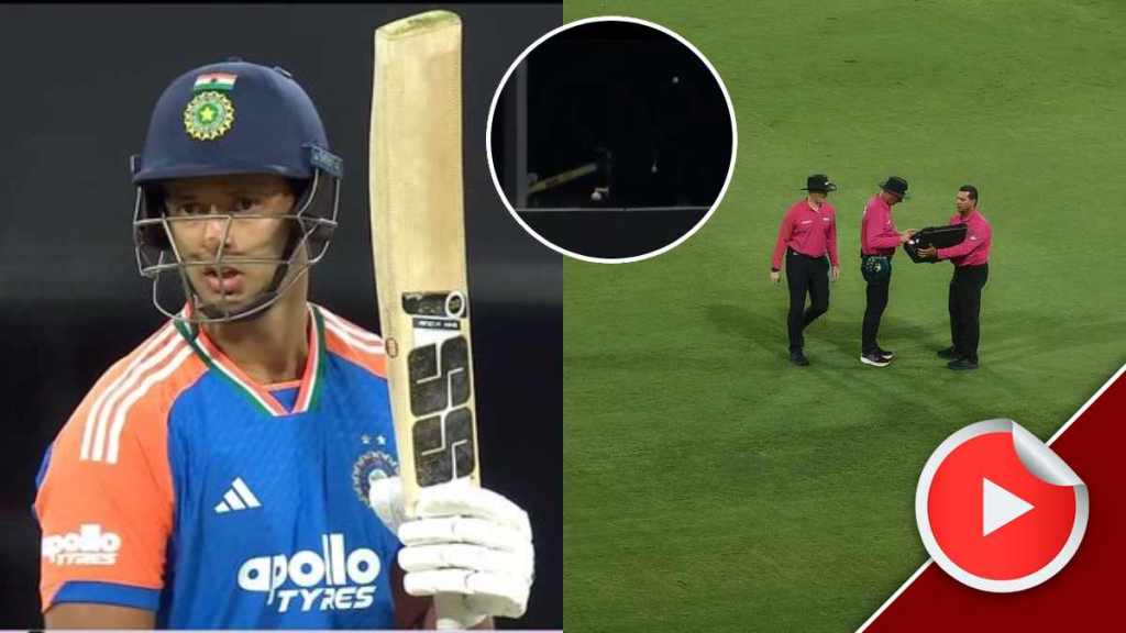 Shivam Dube Hit 106 M Six Balls Goes Out of The Stadium Video Viral IND vs AUS 4th T20I Shivam Dube Hit 106 M Six Balls Goes Out of The Stadium Video Viral IND vs AUS 4th T20I