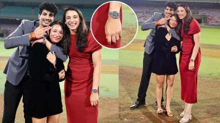 Palash Muchhal Proposed Smriti Mandhana for wedding in Navi Mumbai DY Patil Stadium Photos Viral Palash Muchhal Proposed Smriti Mandhana for wedding in Navi Mumbai DY Patil Stadium Photos Viral