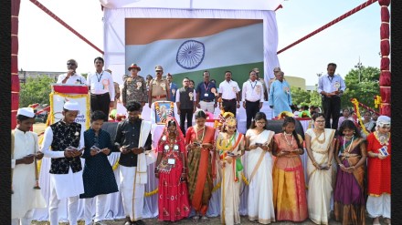 Solapur Vande Mataram Celebration Ahilyadevi Holkar University Abhijit Patil Swadeshi Nation Prosperous India Solapur Vande Mataram Celebration Ahilyadevi Holkar University Abhijit Patil Swadeshi Nation Prosperous India