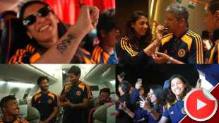 Smriti Mandhana Tattoo team india welcome at Airport and Deepti Sharma Introduce 3 Net Bowlers Watch Video