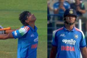 Vaibhav suryanshi Century in just 32 balls and 144 runs inning IND A vs UAE Rising Star Asia cup 2025 video