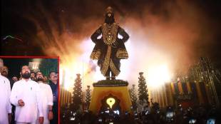 Unveiling ceremony of the 51-foot tall Vitthal idol in Thane