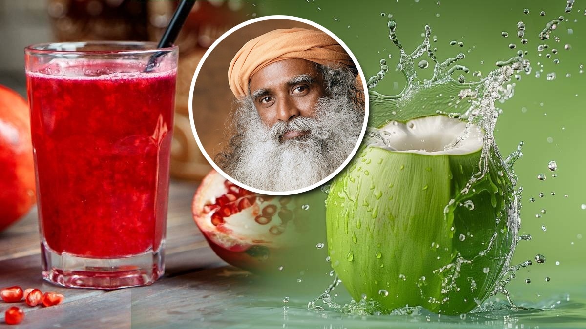 Sadhguru on coconut and pomegranate juice benefits
