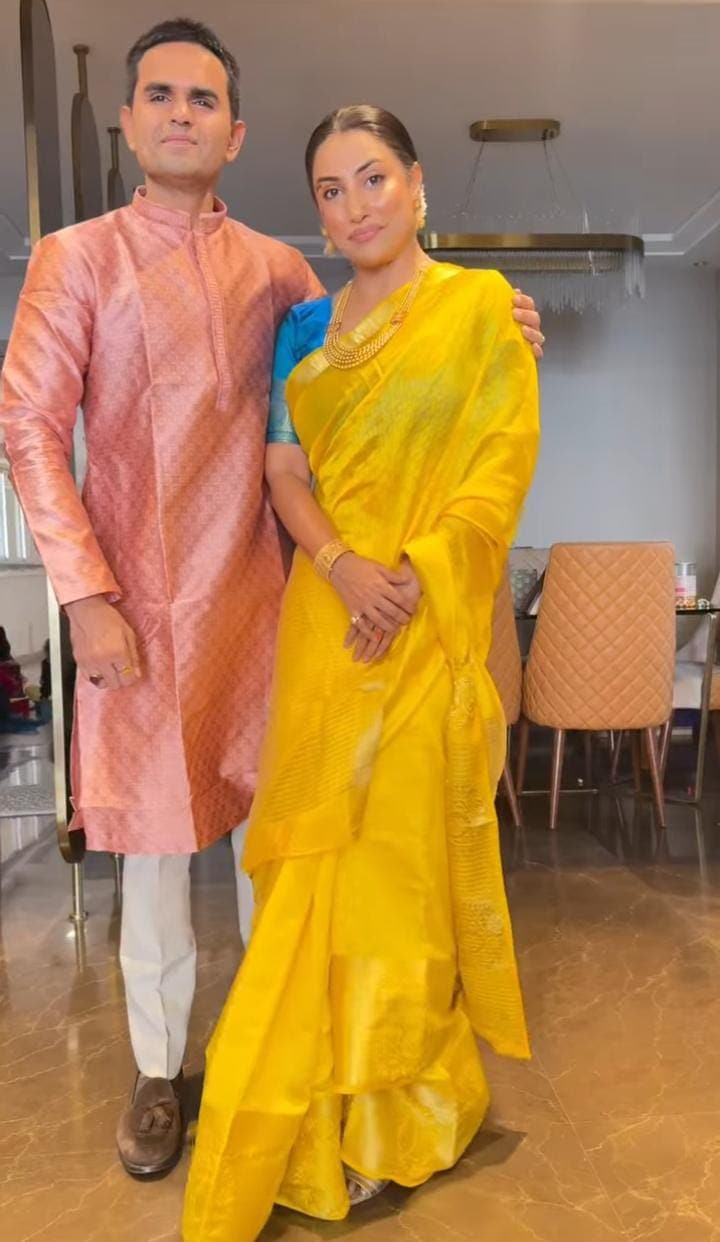 Kranti Redkar and Sameer Wankhede in a traditional look