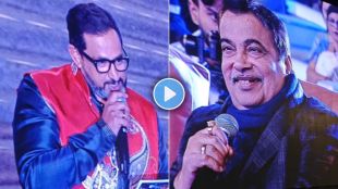 actor prasad oak rapid fire game with nitin gadkari ask funny question in khasdar sanskrutik mahotsav nagpur video viral