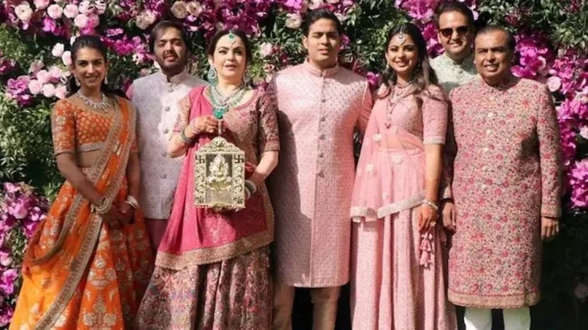 Ambani family drinking Holstein Friesian cow