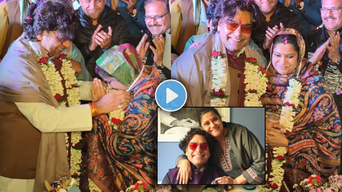 ashutosh rana 58th birthday celebration along with wife renuka shahane cute video