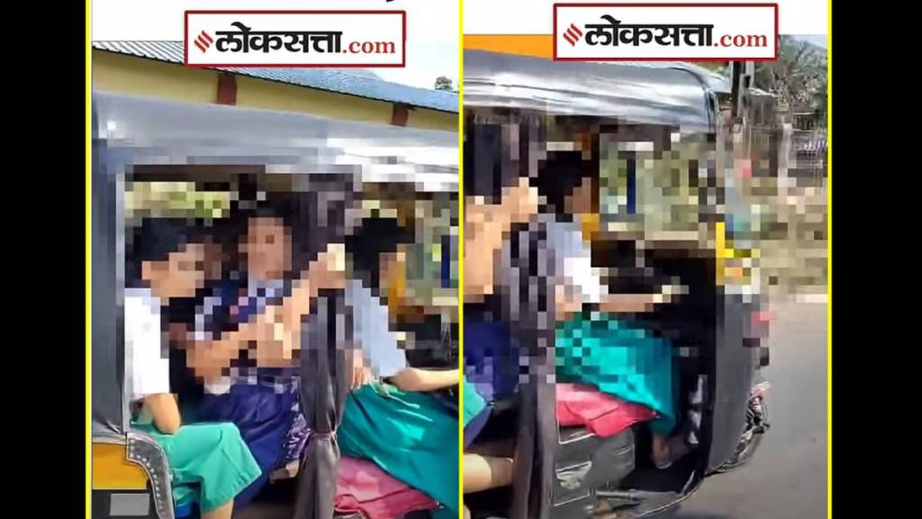 viral video shows minor girl driving rickshaw in khopoli