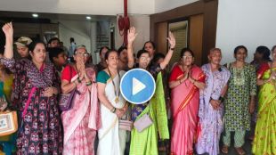 devotees protest video after action on swami Samarth math in thane