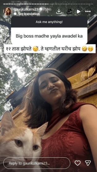 गौरी कुलकर्णी इन्स्टाग्राम स्टोरी