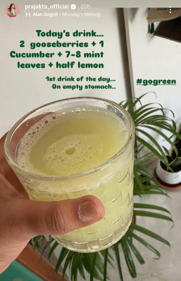 prajakta mali healthy juice 