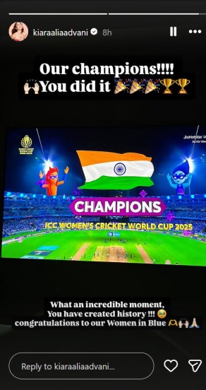 kiara advani on world cup post