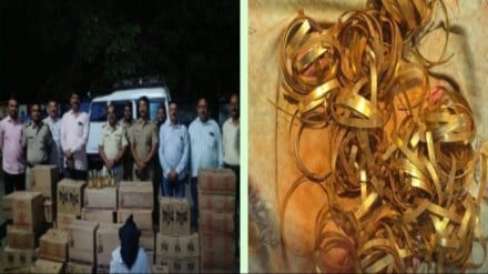 liquor smuggler hits police car in dhule caught with fake gold liquor smuggler hits police car in dhule caught with fake gold