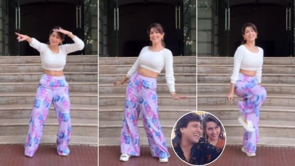 madhavi nimkar shares dance video on main toh raste se ja raha tha govinda and karishma kapoor song from coolie movie