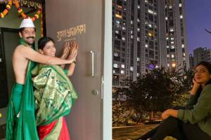 marathi celebrity couple pushkar sarad and amruta chandraprabha buys new home