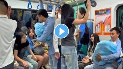 मेट्रोत हातात बाळ घेऊन उभा होता म्हणून तरुणीने दिली सीट; पण पुढच्याच क्षणी झाला पश्चाताप, VIDEO पाहून कळेल नेमकं काय घडलं…