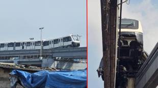 Accident of new indigenous monorail train during testing in Mumbai