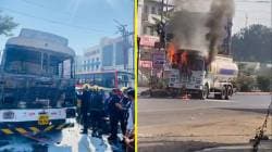 इंधन भरून टँकर निघाला, काही वेळातच लागली आग; अग्निशमन दलाच्या तत्परतेमुळे अनर्थ टळला, उडी मारल्याने चालक बचावला