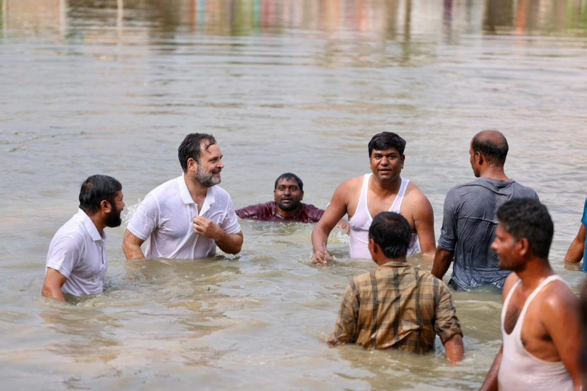 rahul gandhi fishing in bihar