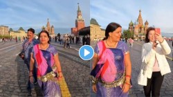रशियात दिसली ‘देसी क्विन’! राजस्थानी पोशाखात फिरणाऱ्या भारतीय महिलेला पाहून विदेशी झाले थक्क; सेल्फीसाठी लागली मोठी रांग; पाहा VIDEO