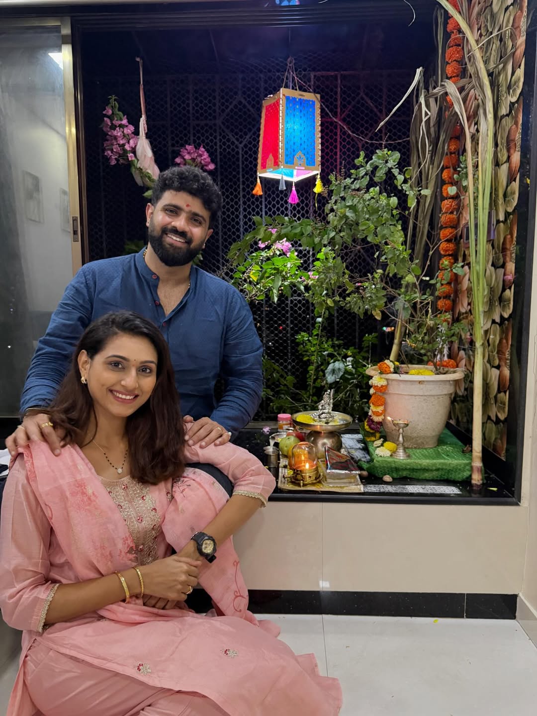 reshma shinde celebrate tulsi vivah wearing own brand mangalsutra