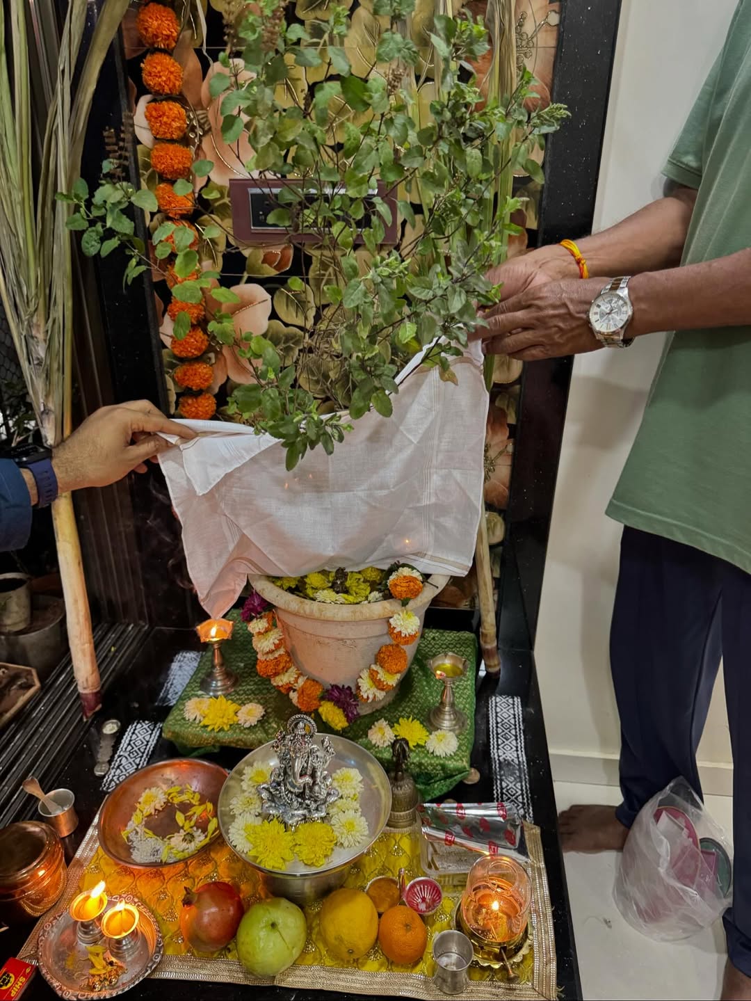 reshma shinde celebrate tulsi vivah wearing own brand mangalsutra