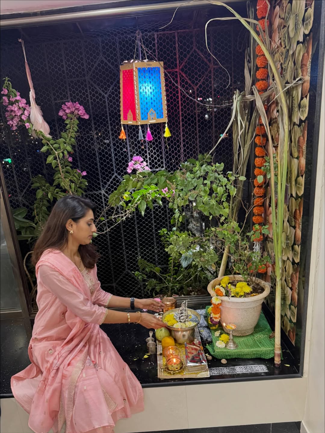 reshma shinde celebrate tulsi vivah wearing own brand mangalsutra