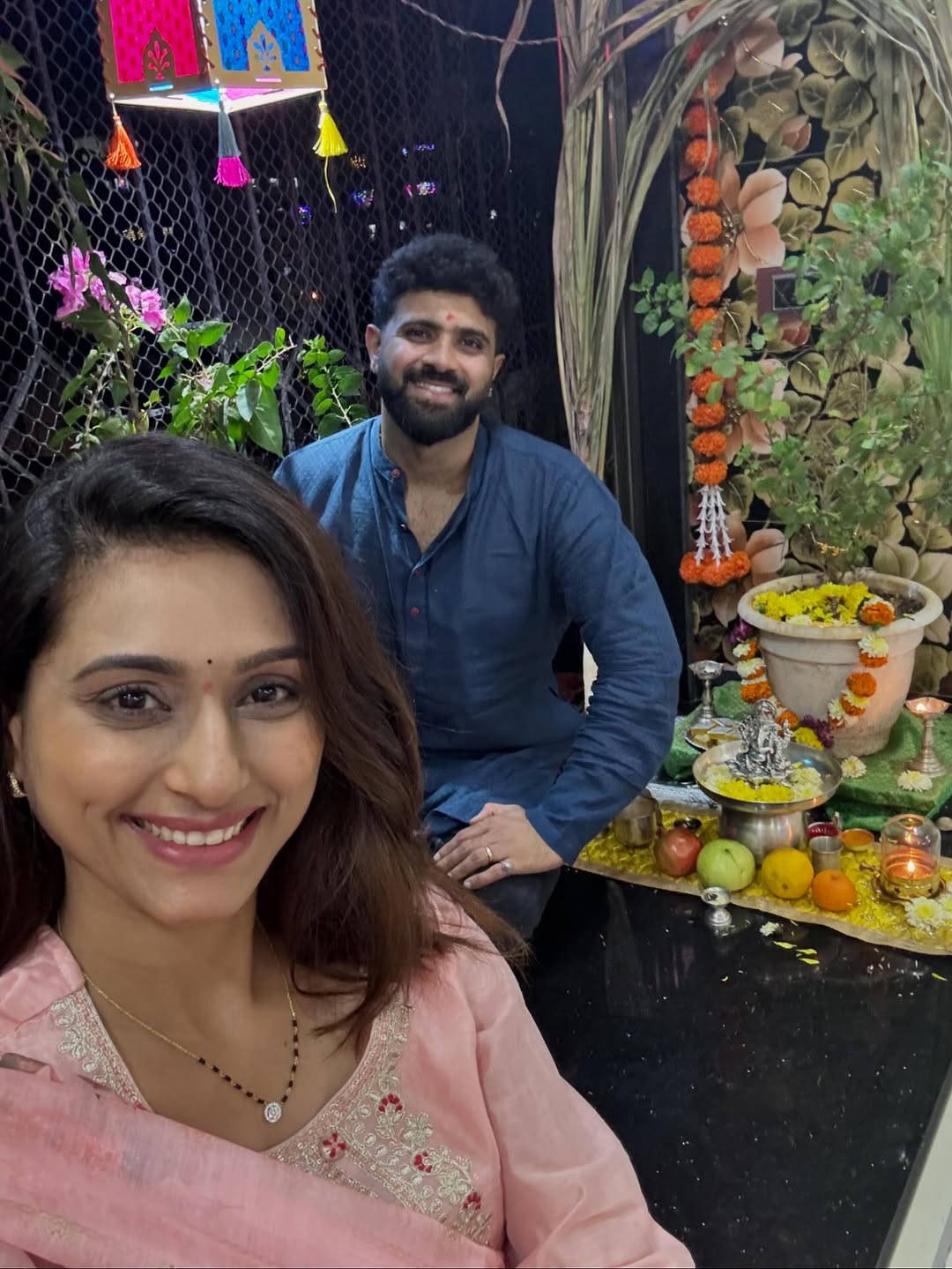 reshma shinde celebrate tulsi vivah wearing own brand mangalsutra