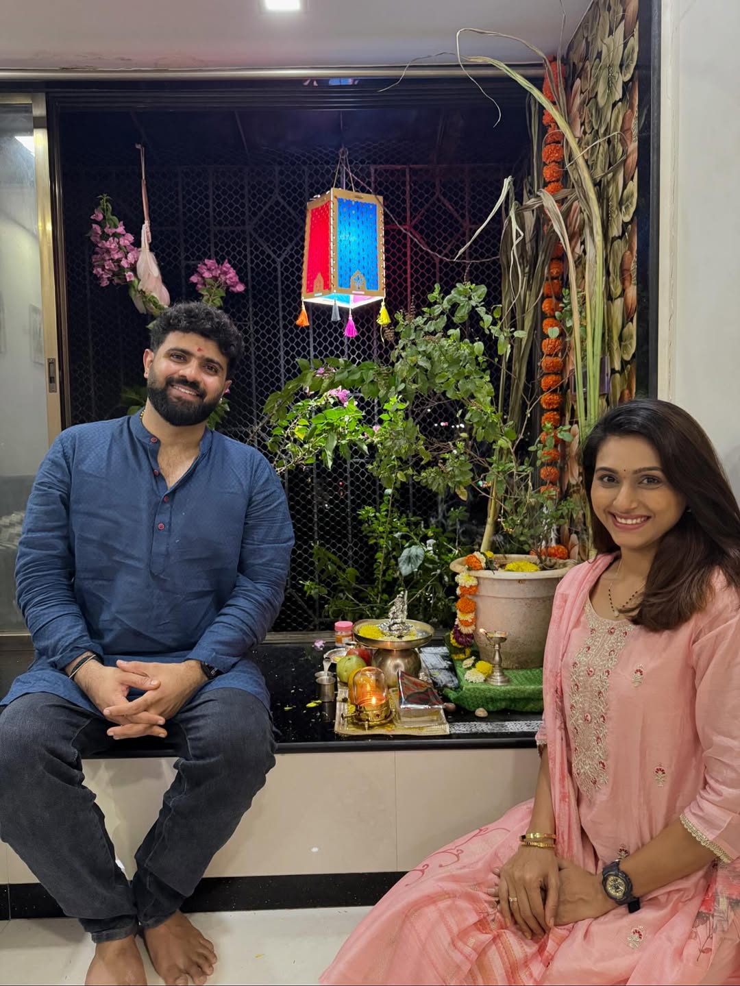 reshma shinde celebrate tulsi vivah wearing own brand mangalsutra