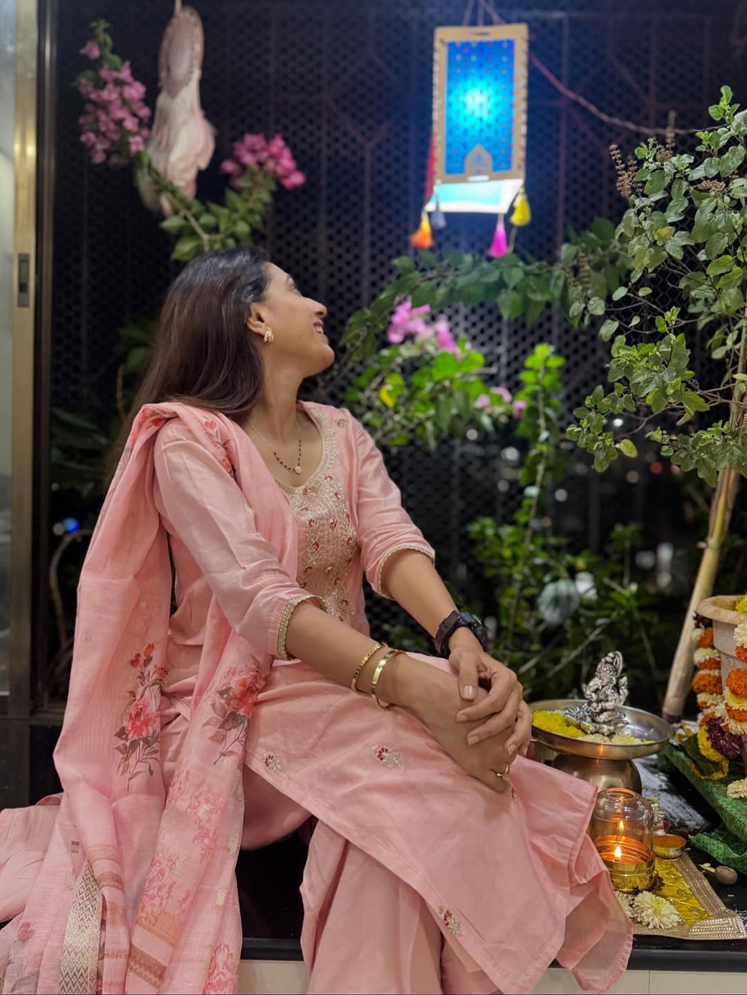 reshma shinde celebrate tulsi vivah wearing own brand mangalsutra