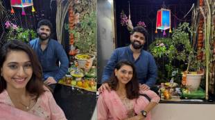 reshma shinde celebrate tulsi vivah wearing own brand mangalsutra