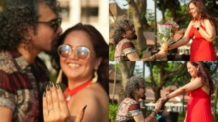 roopal tyagi Nomish Bhardwaj engagement photos