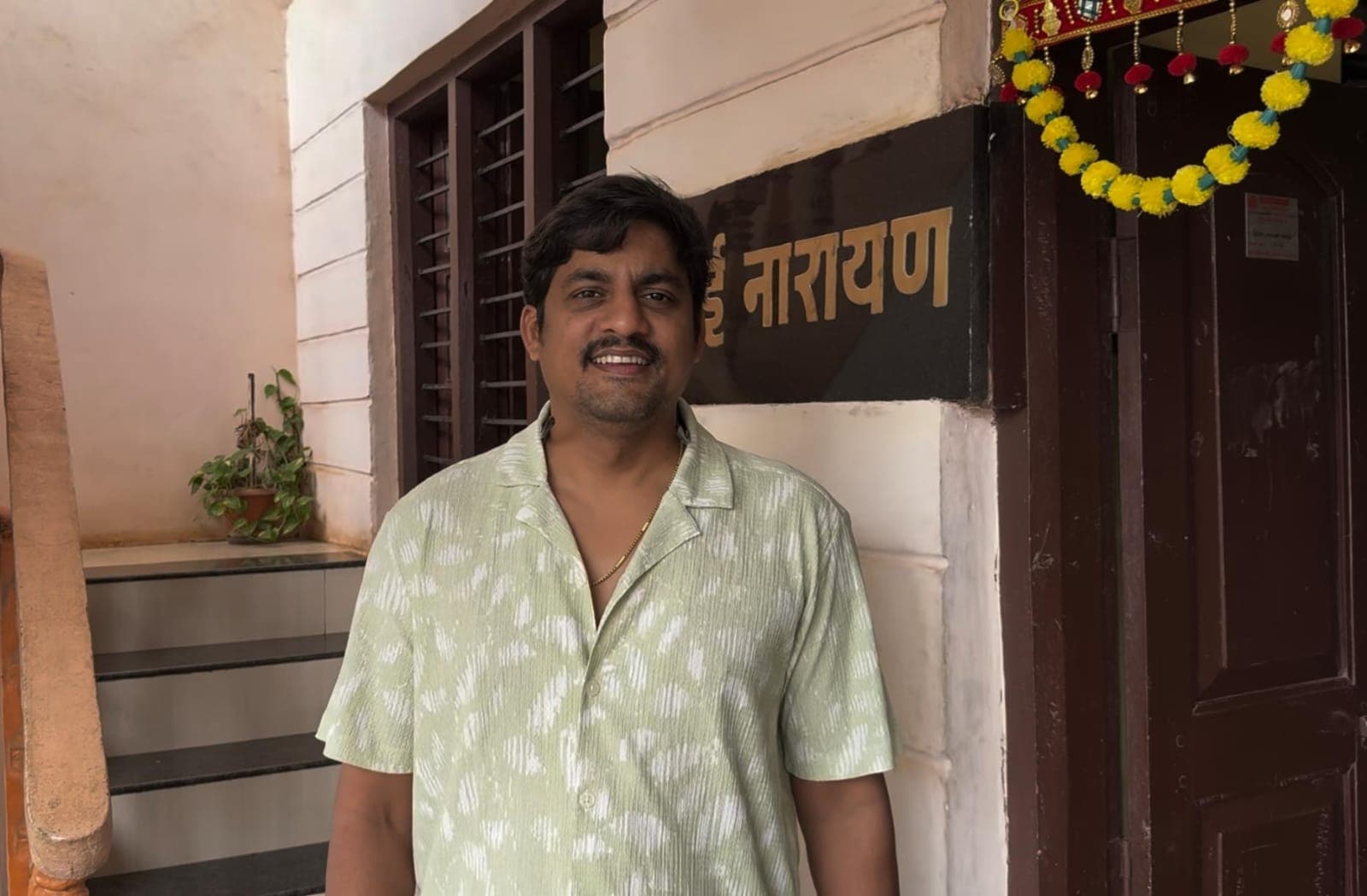 devyani fame sangram salvi went to kolhapur hometown with wife khushboo tawde