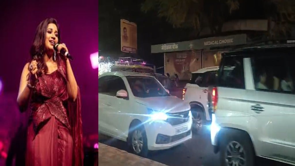 shreya ghoshal live musical concert creates huge crowd traffic jam nagpur shreya ghoshal live musical concert creates huge crowd traffic jam nagpur