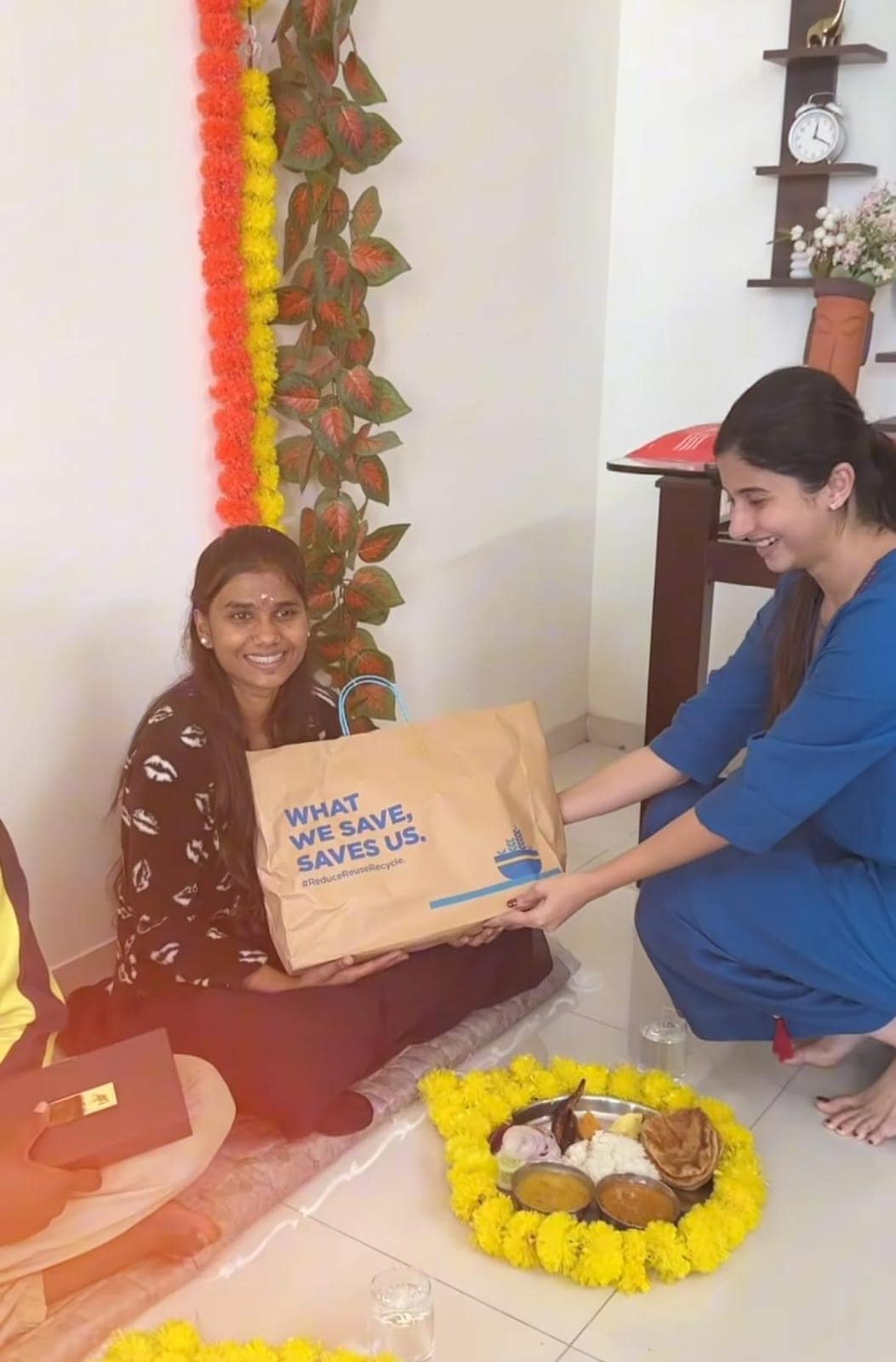 suraj chavan wife first photo her name is sanjana celebrates first kelvan at kokan hearted girl house