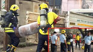 The chlorine cylinder was removed by the fire brigade personnel