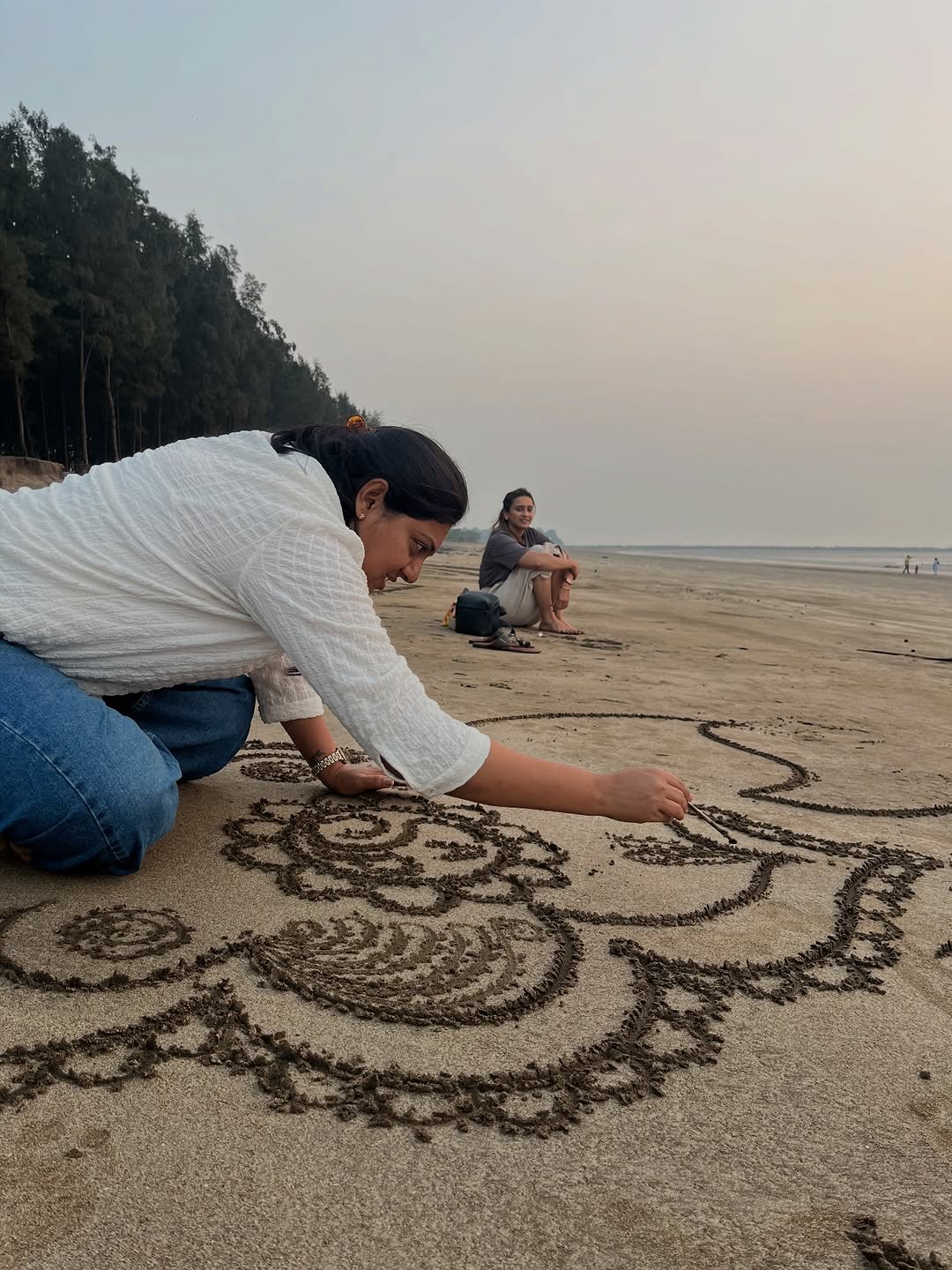 Shivani Surve Ajinkya Nanaware beach romantic sunset look