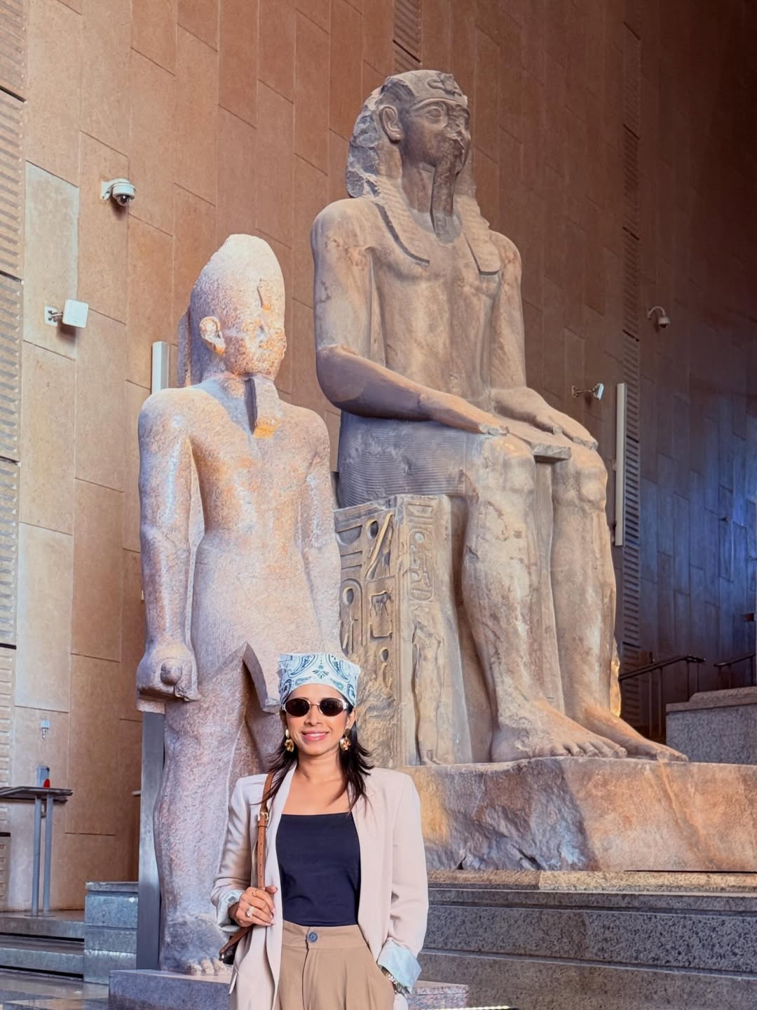 Shreya Bugde at the Grand Egyptian Museum in Egypt.