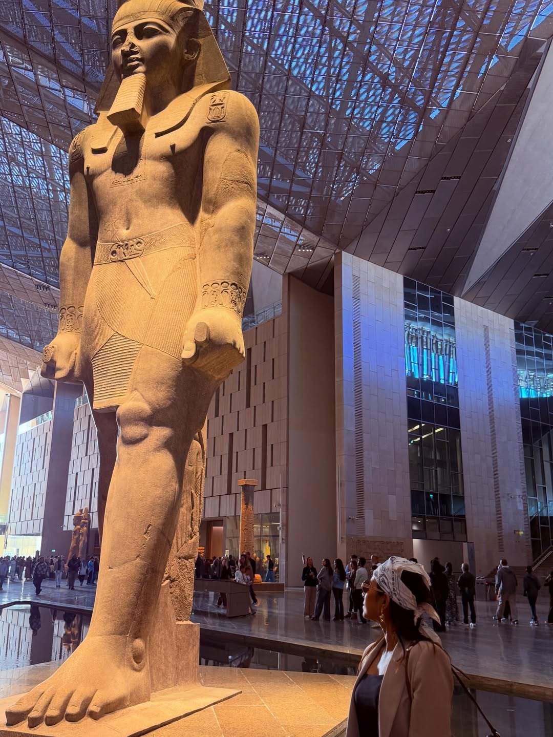 Shreya Bugde at the Grand Egyptian Museum in Egypt.