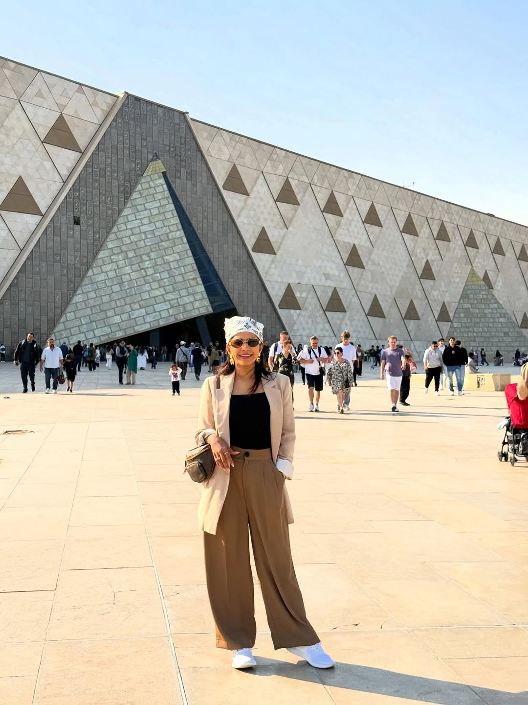 Shreya Bugde at the Grand Egyptian Museum in Egypt.