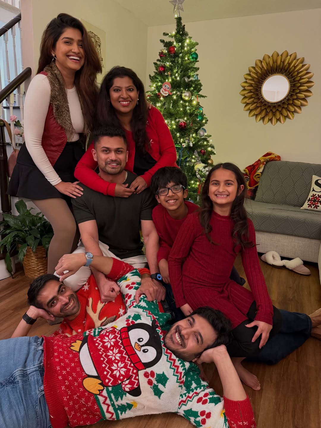 Rasika Sunil celebrating Christmas in Canada with husband Aditya.