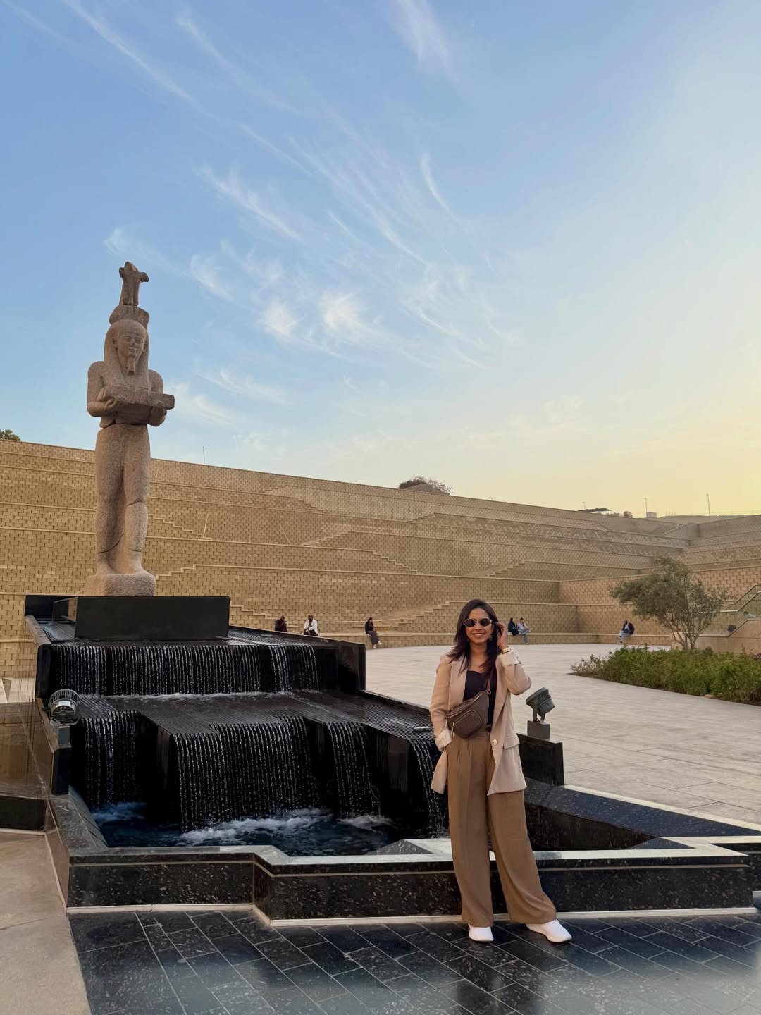 Shreya Bugde at the Grand Egyptian Museum in Egypt.