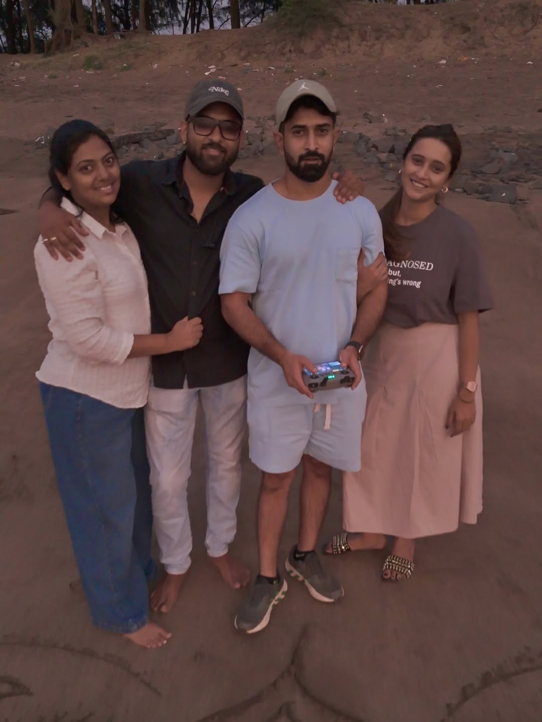 Shivani Surve Ajinkya Nanaware beach romantic sunset look