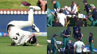 Blair Tickner Injury Shoulder Dislocated While Fielding Rush to Hospital on Stretcher NZ vs WI 2nd