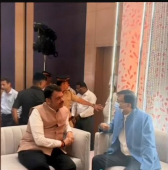 CM Devendra Fadnavis meet sanjay raut for health update