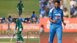 Prasidh Krishna Clean bowled Quinton de kock with Fiery ball Stumps Flying Video Viral IND vs SA 3rd ODI