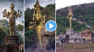 Lord Vishnu Statue Destroyed in Cambodia see video