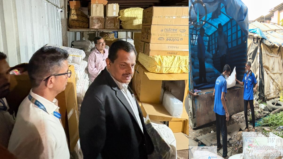 VVMC Seized Illegal Plastic Nalasopara Raid Vasai Virar Ban Action Commissioner Manoj Suryawanshi Garbage Management