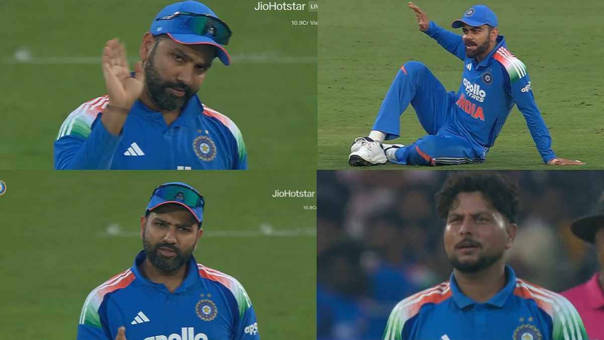 Rohit Sharma Reaction on Kuldeep Yadav DRS demand ask him to go back Virat Kohli video