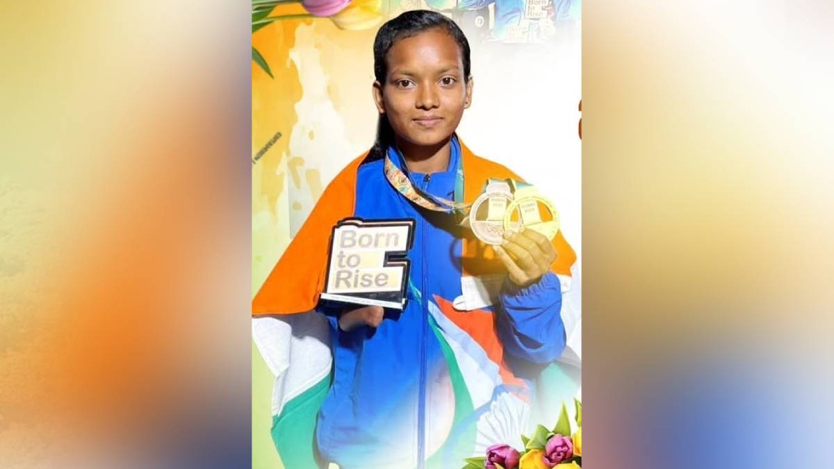 Shweta Bhaskar Kove Gadchiroli wins gold medal Dubai international 'para archery'